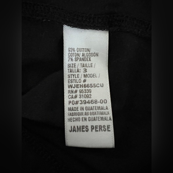 Standard James Perse V-Neck Long Sleeve Knit Dress Black size 3 - Picture 11 of 13